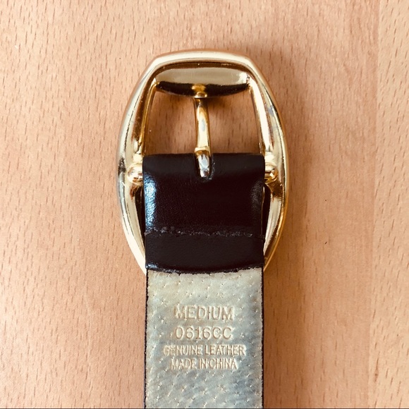 Vintage Brown Genuine Leather Buckle Belt 34-38" - Picture 4 of 4